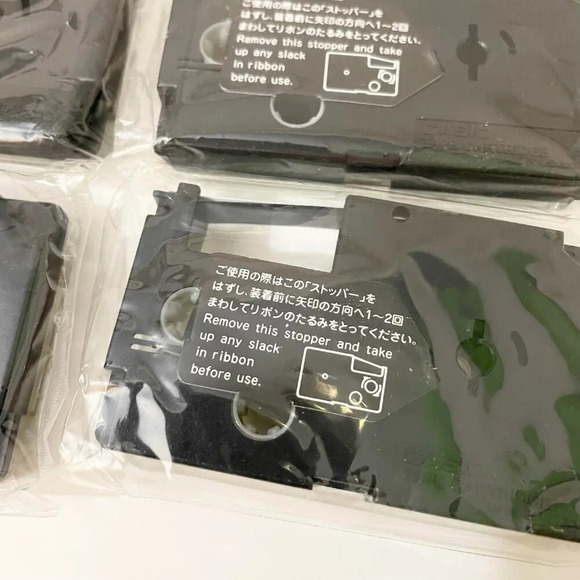 9mm Black Ink White  Tape Casio XR-9WE Label Tape Lot of 5 - Picture 8 of 12